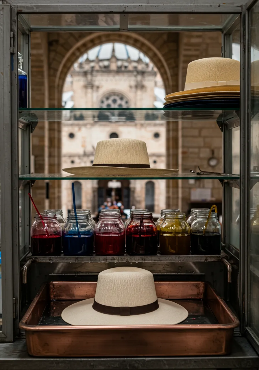 Artisanal hat coloring process